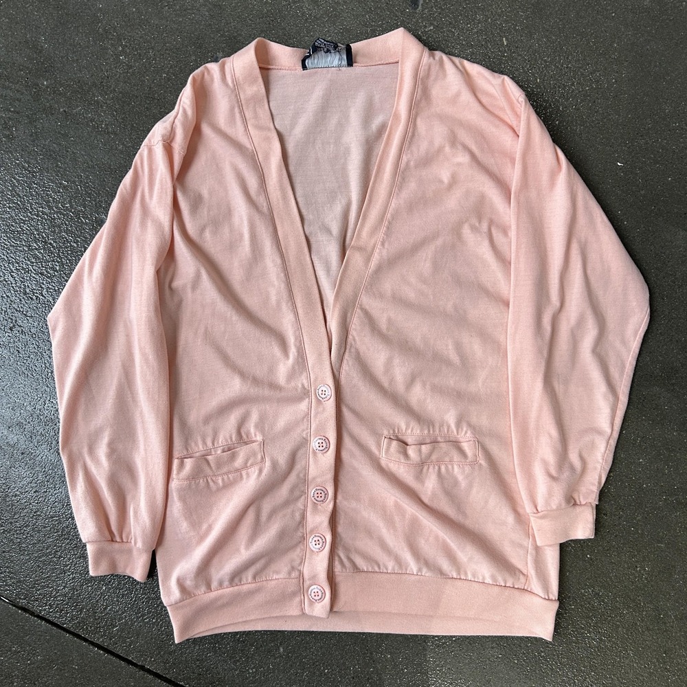Hunters‎ Run Cardigan Sweater Womens Small Pink V Neck Button Front Lightweight